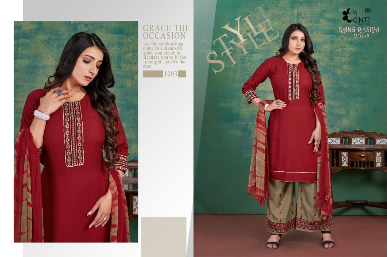 Kinti Rang Rasiya Vol 2 Readymade Plazzo Suits Catalog